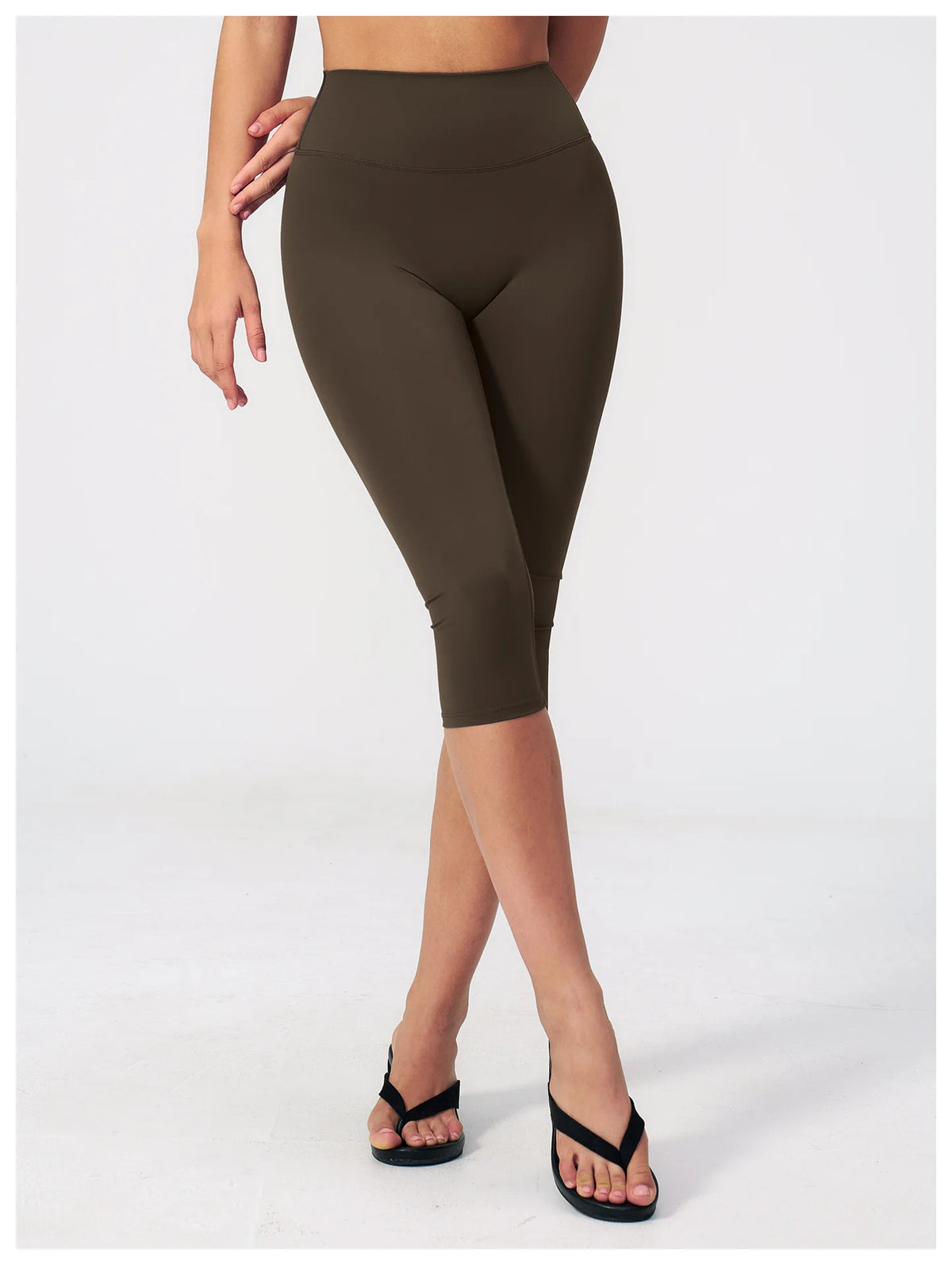 Yoga Pants Women Cropped Pants Sports Pants Fitness Leggings Tights Breathable Quick-drying High Waist Running Workout Pants
