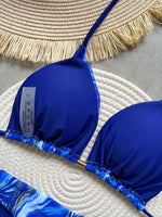 Fashion Print Halter Mini Thong High Cut Bikini Female Swimsuit Women Swimwear Two-pieces Bikini Set Bather Bathing Suit Swim