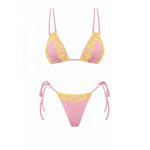 New 3Pcs Crochet Bikini Women Swimsuit Sexy Swimwear Halter Biquini Push Up Swim Suit Strappy Bodysuit Female Bathsuit Beachwear