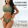 Sexy seamless underwear set push-up bra vest sports breathable push-up set