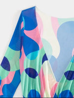 2024 New Swimsuit 3 Pcs Set Thong Bikini with Rompers Womens Jumpsuit Beach Wear Print Swimwear Sexy Bathing Suit Pool Beachwear