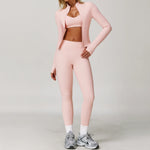 2/3PCS Yoga Suit Women Tracksuits Gym Clothes Workout Flared Pants Zipper Long SleeveAthletic Wear Female Sports Yoga Clothing