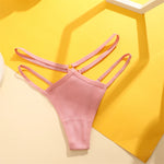 Women Cotton Low Waist Sexy Secret G-string Underwear Hollow Out Elasticity Panties Thong Seamless Brief Breathable Lingerie