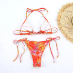 2026 Sexy Bikinis Micro Thongs Swimsuit Women Bathing Suit Rings Biquini Bandage Beachwear Print Swimwear Bikini Sets With Chain