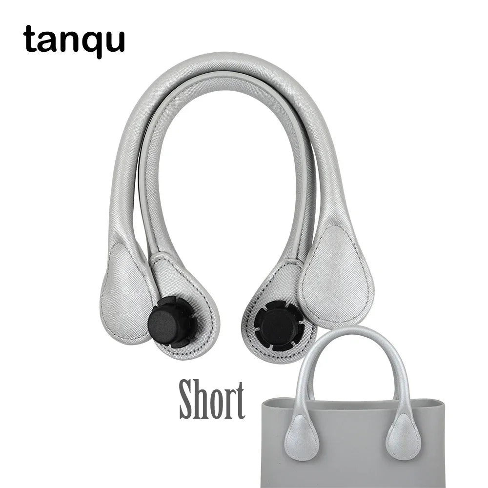 TANQU New Short PU Faux Leather Handle for Obag Colourful Handle forClassic O Bag Women's Bags EVA Handbag
