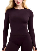 NCLAGEN Defy Long Sleeve Top Women's Gym Clothes Fitness Yoga Sport Shirt Dry Fit Quick Dry Running Workout Pilates Blouse