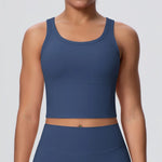 Women's Yoga Vest Shockproof Fixed Cup Beauty Back Yoga Top Outdoor Sports Running Fitness Vest