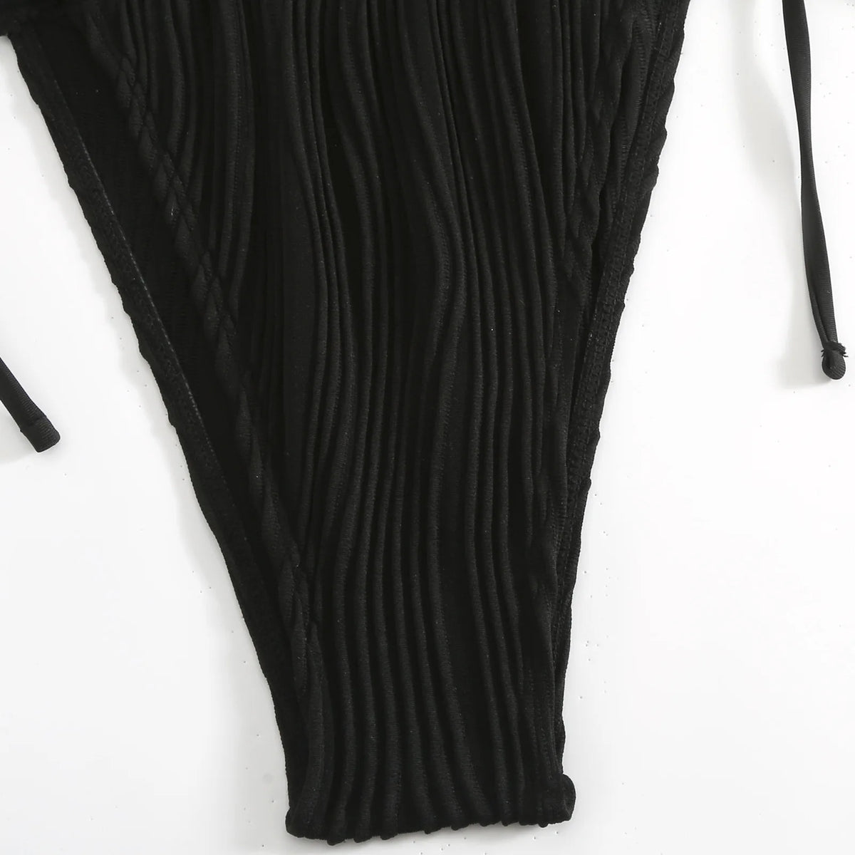 2026 New Deep V One Piece Black Swimsuit Halter Solid Color Women's Backless Bathing Suit Bandage White Swimwear For Female