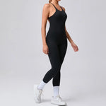 Women's Yoga Jumpsuits Sports Fitness Hip-lifting Cross Beauty Back Adjustable Straps One-piece Training Workout Gym Bodysuits