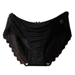 Anti-septic Women Underpants Women Panties Mid Waist Lace Bow Decor Tummy Control Butt-lifted Soft Stretchy Quick Dry Briefs