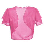 Women’S Short Sleeve Cardigan Chiffon Tops Ladies Open Front Bolero Shrug Crop Top Clothing For Female Plus Size Oversized 2025