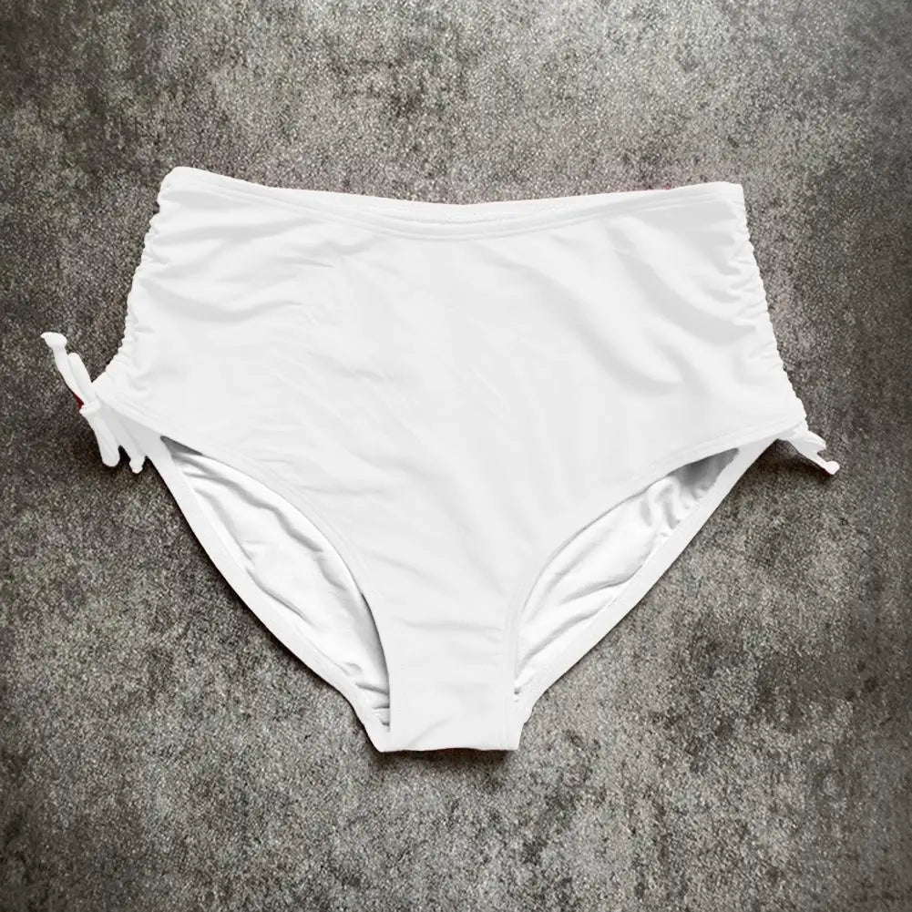 Bathing Suit Board Shorts Women Swim Shorts V Cut Drawstring Bikini Swimsuit Bottom Adjustable Ruched Side Boyshorts