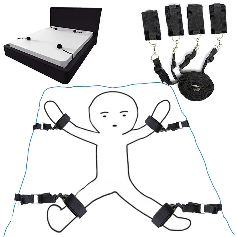Cosplay Sex Leather Bondage Kit BDSM Restraints Fetish Erotic Sex Toys Couples Women Bandage Slave CollarsHandcuffs Adult Game