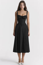 Sexy Low Cut Spaghetti Strap Maxi Dresses For Women Color Flower Printed Chest Wrap Bowknot Leace-up Long Dress Elegant Vestidos