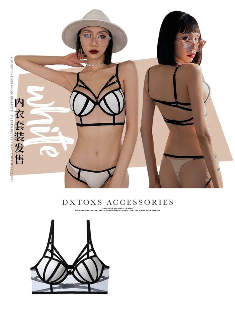 Hot SexyBrief Sets Women's Underwear Set Push-up Bra Panty Sets Comfort Brassiere Adjustable Straps Gathered Lingerie Set