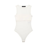 Women's Patchwork Silk Mesh Jumpsuit WHEF