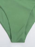 New Women's Swimsuit High Waist Two Piece Bikini Set Hollow Out V-neck Bandage Cross Backless Beach Swimwear Summer Bathing Suit