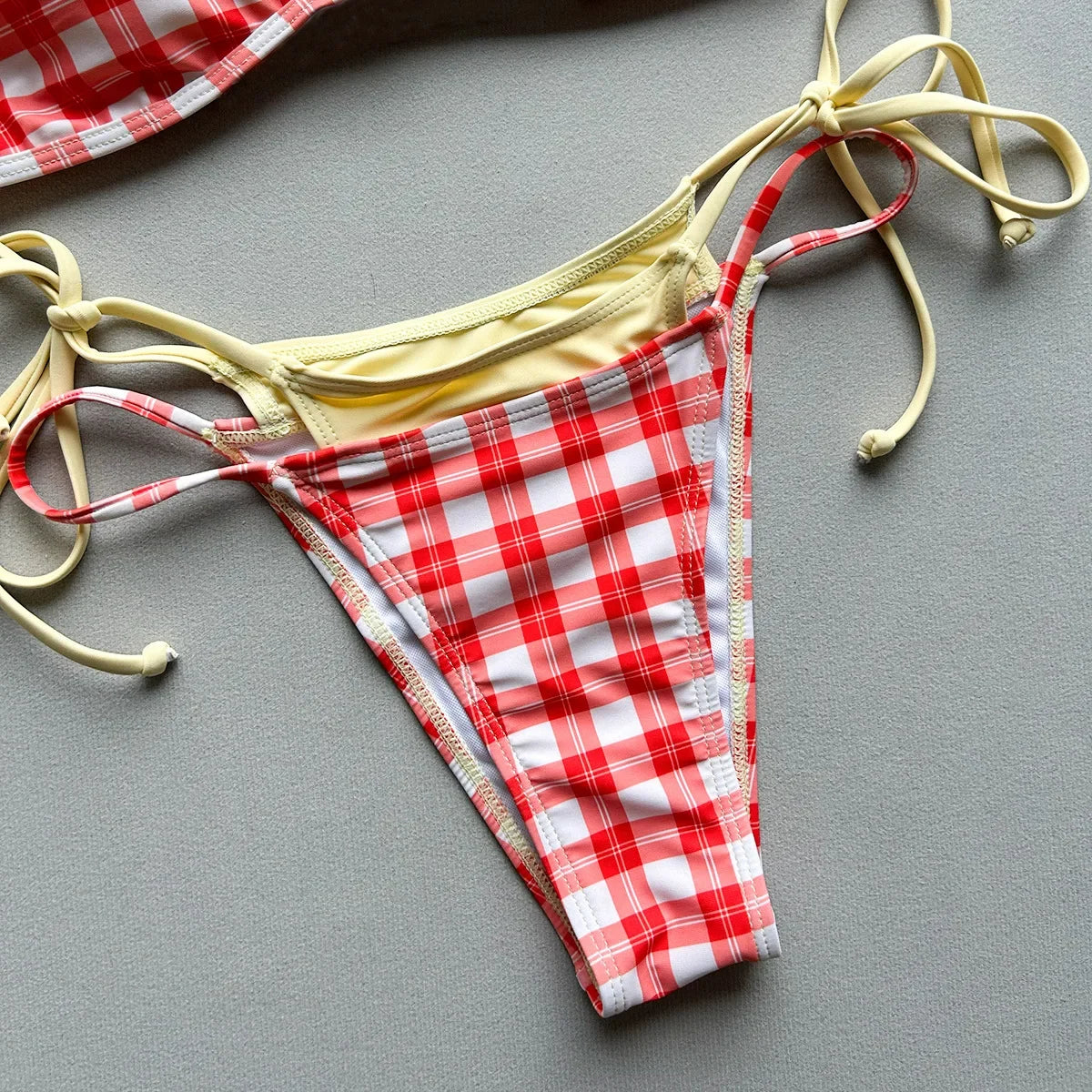 Sexy Orange Polka Dot Print Contrast Micro Bikini 2026 Women Hollow Out Push Up Bra Thong Swimsuit Summer Bathing Suit Swimwear