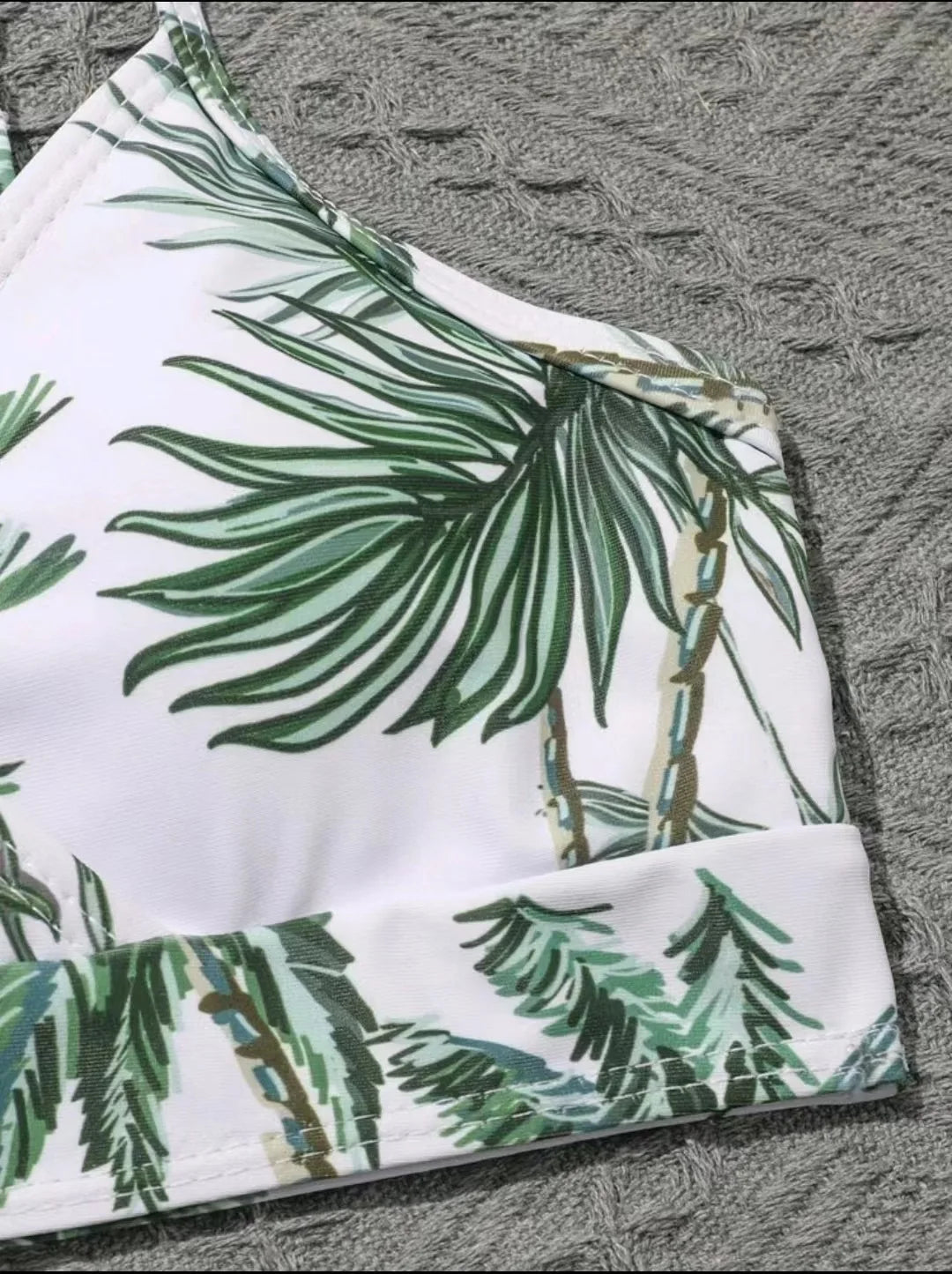 Girls 3pack Coconut Palm Tree Print Bikini Sets with Shorts Swimsuit Kids 7-12 Years Children's Swimwear Trunks Bathing Suit