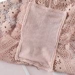 Women Lace Bra And Briefs Set Backless Bralette Solid Color Underwear Wireless Lace Bra Top Sexy Lingerie Set Female Intimates