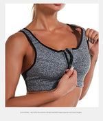 CZGUKES-2XL Popular Sports Top Yoga Bra Women's Shockproof Sports Shirt Sports Bra Front Zipper Women's Push Up Bra Sportswear