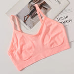 Women Soft Ribbed Bra Knit Wireless Bralette No Pad Camisole Non-Adjustable Thin Strap Lingerie Everyday Lounge Intimates M-L