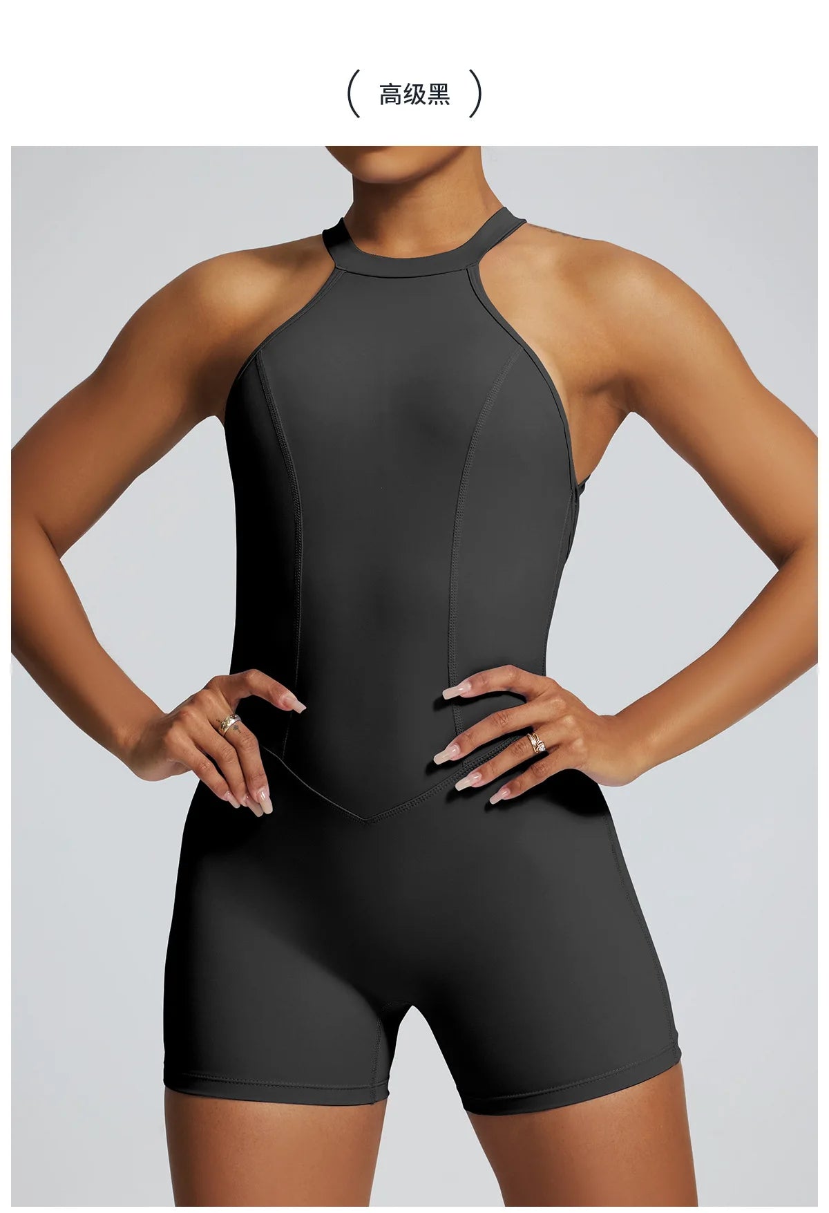 Short Sports Jumpsuit Women Hollow Out Backless Sleeveless High Elasticit Yoga One Piece Suit Tight Fitting Fitness Rompers
