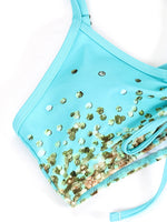 Women Bathing SuitPrint Leopard Bikinis 3 Pieces Swimsuit Kimono High Waist Bikini Shorts Long Sleeve Beach Cover Up Swimwear