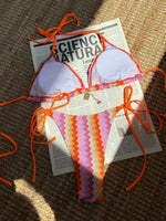 Sexy Lace Orange Gradient Bikini Set 2026 Women Summer Push Up Tie Side Triangle Swimsuit Beach Bathing Suit Holiday Swimwear