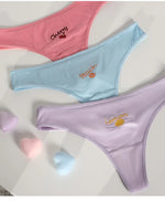 Fruit Printed Girls G String Sexy Panties Seamless Women Briefs Thong Underwear Female Low Waist Fitness Lingerie Size S-XL