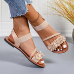 Women's SandalsNew Summer Casual Open-toed Women's Flats Fashion Floral Design Casual Comfortable Women's Sandals