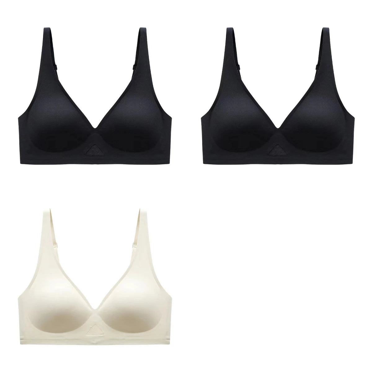 3pcs/Lot Seamless Bras for Women Push Up Brasiere Deep V Bralette Comfort Nonwire Underwear Female Invisible Bra Sexy Lingerie