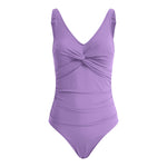 2026 New Solid Cross One Piece Swimsuit For Women Plus Size Swimwear Push Up Bathing Suit Beachwear Deep V Neck Swimming Suits