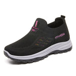 Women Vulcanized ShoesHigh Quality Breathable Mesh Women Sneakers Soft Slip On Flats Shoes Women Loafers Walking Flat