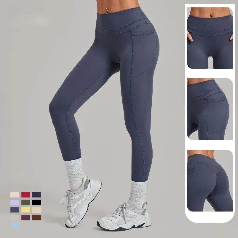 Women's Seamless Yoga Leggings Pants Sports Fitness Hips Lift High Waist Training Trousers Training Workout Gym Leggings
