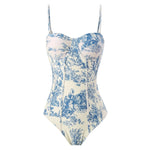 2026 New Arrival Push Up Women Bikini Set Floral Printed Ruffle Bikinis Strappy Bandage Swimwear Brazilian Biquini Bathing Suit