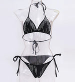 DEKA Summer Triagle Bikini Set Swimsuit Women Sexy Push-up Padded Bra Thong Swimwear Bandage Beachwear Bathing Suit Female