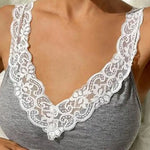 2pcs/set Women Pajama Set for Summer Lace Trim Tank Top Elastic Waist Shorts Set Sexy V Neck Sleeveless Sleepwear Homewear