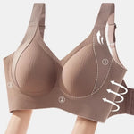 3Pcs/Set Push-Up Bras Women Padded Side Support Underwear Non-wire Bra Comfort Wide Straps Lingerie Plus Size Intimates M-4XL