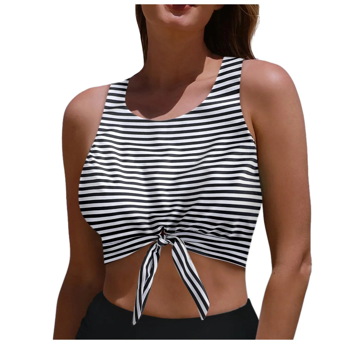 Women's Swimsuit Sexy Bikini Solid Leopard Print Padded Bra Tops Swimwear Bathing Swimming Crop Top Female Summer Beachwear