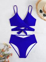 Cross Wrap High Waist Bikini Sets Sexy Red Brazilian Biquini Swimsuit Two Pieces Swimwear Women 2024 Bathing Suits Beach Wear