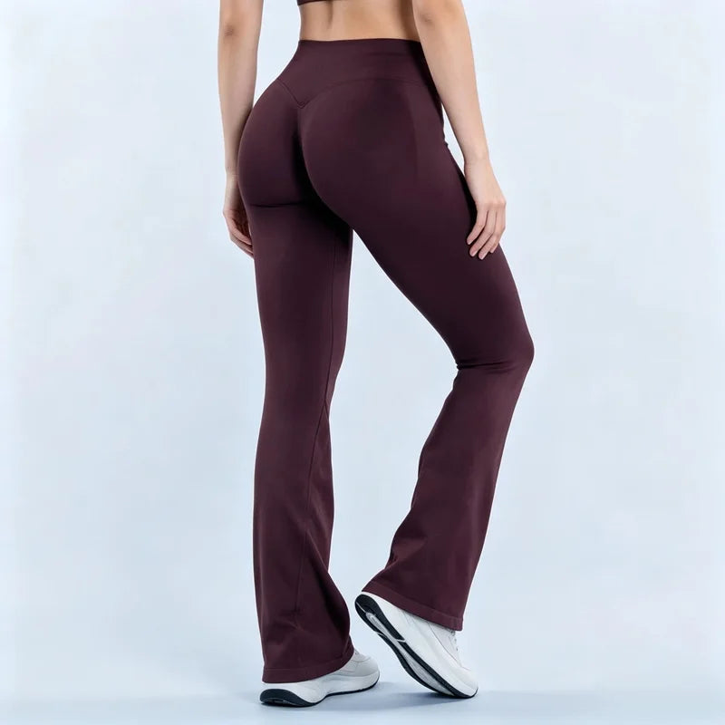 HISTELLO Impact Flares Leggings Seamless Yoga Flare Pants Women Sports Clothing Butt Lift Workout Sweatpants Gym Flared Trousers