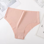 2Pcs/Set Ice Silk High Waist Briefs Panties Women Stretch Underwear Seamless Panties Female Underpants Sexy Lingerie XS-XL