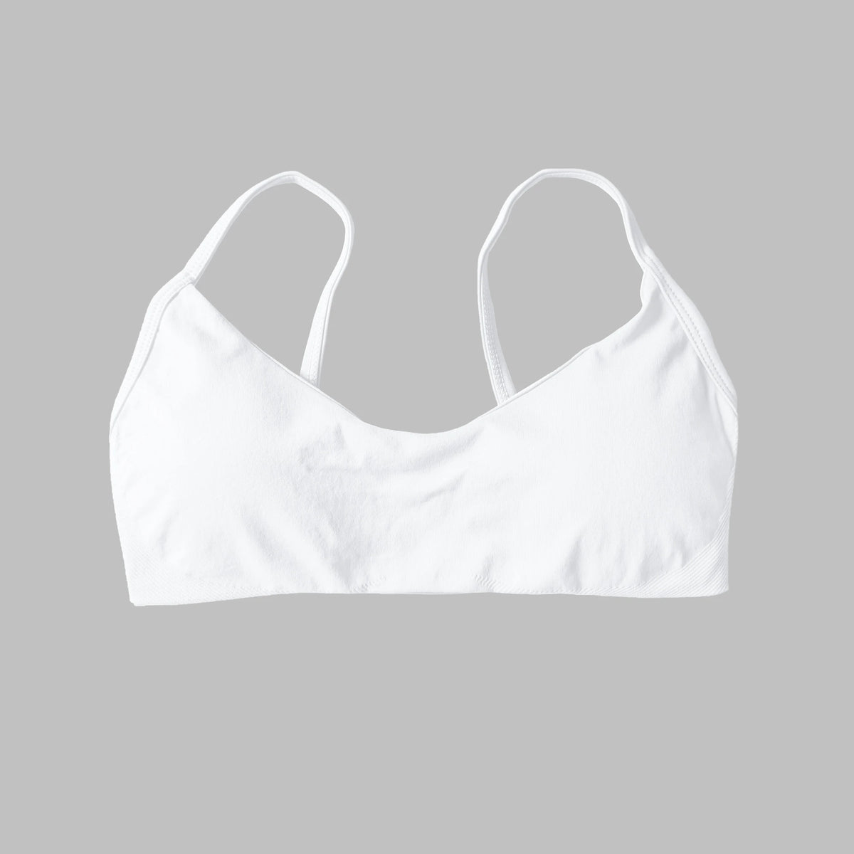 NCLAGEN Scoop Neck Bra High Support Thin Strap Seamless Pilates Yoga Underwear Push-up Gym Clothes Workout Running Fitness Top