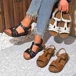 2025 Summer Women Wedge Sandals Lightweight Ankle Buckle Platform Gladiator Sandals Woman Peep Toe Non Slip Beach Sandles 36-43