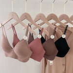 Push Up Bras For Women Non-wire Brassiere Soft Comfy Letter Straps Top Sexy Lingerie U-shaped Back Seamless Underwear Intimates