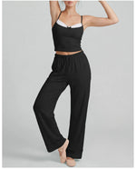 Women's Yoga Sets Yellow Patchwork Slimming Sports Tank Top Summer Gym Training Suit High Waist Wide Leg Pants Fitness Outfits