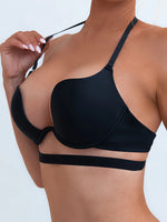 Fashionable Sexy Push-Up Bra U-Shaped Multi-Wear Bralette Invisible Backless Underwire Padded Lingerie Straps