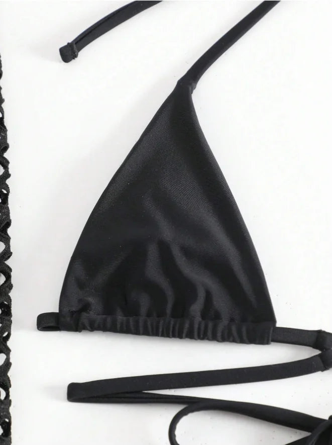 3 Pieces Triangle String Thong Bikinis 2026 Swimwear Female Sexy Brazilian Swimsuit Women Bathers Bathing Swimming Swim Suit