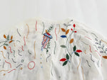 Foridol Marine Organism Embroidery Batwing Sleeve Summer Spring Maxi Skirt Set Cotton White Tassle Dress Set Outfits Button Suit
